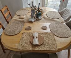 Solid Oak 8 Seater Dining Table