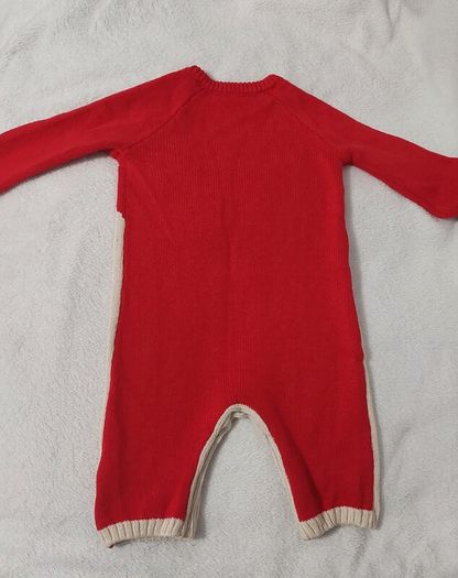 Knited baby reindeer romper