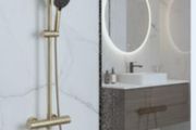 Brushed Brass Shower set 40% SALE PRICE