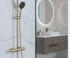 Brushed Brass Shower set 40% SALE PRICE