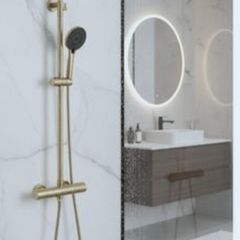 Brushed Brass Shower set 40% SALE PRICE