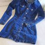 Denim Mini Dress - Size 6 Image 5
