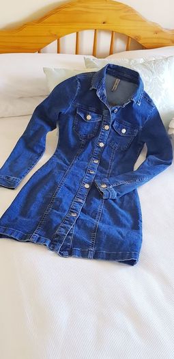 Denim Mini Dress - Size 6