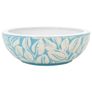 Countertop Basin White and Blue Round 41x14 cm Ceramic Image 2