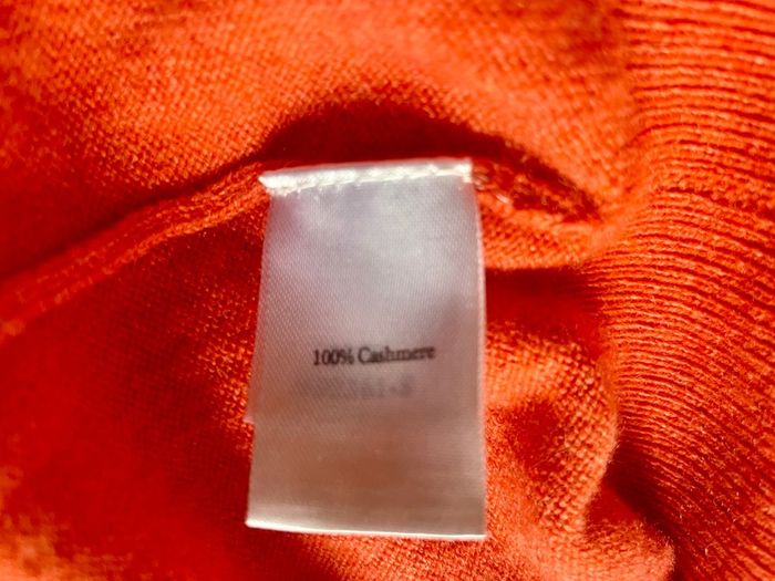 N.Peal London 100% Cashmere Jumper XS Coral V-Neck Luxury Knit