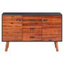 Sideboard 110x35x70 cm Solid Acacia Wood and MDF Image 3