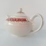 Vintage Wood & Sons Teapot bone china red and gold filigree Made in England Image 6