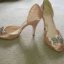Jenny Packham pink jewel peep toe satin shoes Image 2