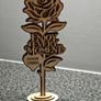 Handmade Wooden Rose 3D Effect - Enjoy Every Moment Image 2