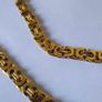 24K Solid Yellow Gold Round Bracelet and chain Image 7