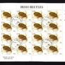 2003 Ireland Irish Beetles (41c Ladybird, 50c Leaf Beetle, 57c Great Diving Beetle, E1Green Tiger Beetle) Commemorative Stamp Sheetlet Plate 1A1A1A1A Fine CDS Used with Dublin cancel of 1st April 2003 (First day of issued) on envelope extract Image 3
