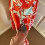 Banana Republic size 12 lined orange blue dress Image 4