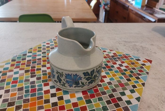 Fabulous Vintage Midwinter Stonehenge Coffee Pot and Milk Jug in the Caprice Pattern (Spanish Garden) Designed by Jessie Tate, Excellent Condition