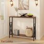 Console Table, Industrial Entryway Table for Hallway, Narrow Sofa Table with Shelves, Metal Frame, Compact Display Table for Small Spaces, Living Room, 101/25/80.5CM Rustic Brown Image 3