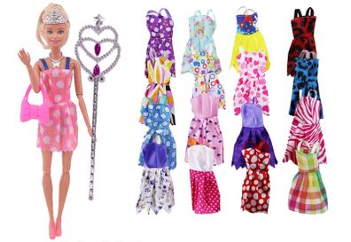 10x Pop Clothes For Barbie Doll Evening Dress Fit For 11.5inch Barbis Doll Party Daily Casual Clothing Accessories Toys