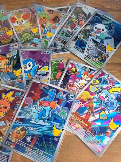 Complete First Partner Illustration Collection - All 9 starter trios NM