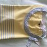 Yellow/Blue Striped/Polka Dot Top Image 3