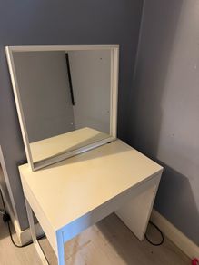 ikea desk and mirror