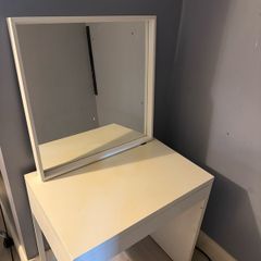 ikea desk and mirror