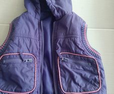 childs jacket with hood and new beanie hat