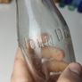 175 - Vintage John Daly Mineral Water Embossed Letters Clear Glass Decorative Collectible Bottle Image 3