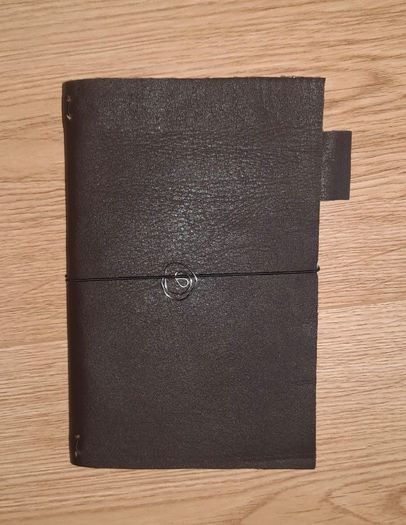 Handmade leather personal size diary notebook passport holder 17cm x 11cm contains a  pen loop a pocket holder and a homemade notebook also with 4 internal elastics to hold your diaries notebooks etc see all photos FREE STANDARD POSTAGE INCLUDED