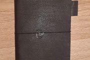 Handmade leather personal size diary notebook passport holder 17cm x 11cm contains a  pen loop a pocket holder and a homemade notebook also with 4 internal elastics to hold your diaries notebooks etc see all photos FREE STANDARD POSTAGE INCLUDED