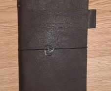 Handmade leather personal size diary notebook passport holder 17cm x 11cm contains a  pen loop a pocket holder and a homemade notebook also with 4 internal elastics to hold your diaries notebooks etc see all photos FREE STANDARD POSTAGE INCLUDED