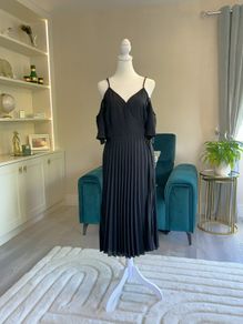 Ladies Black Cold Shoulder Wrap Dress from Boohoo