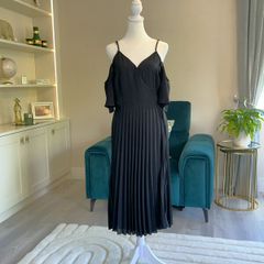 Ladies Black Cold Shoulder Wrap Dress from Boohoo