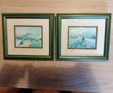pair of original limited edition framed prints by Helen Walsh