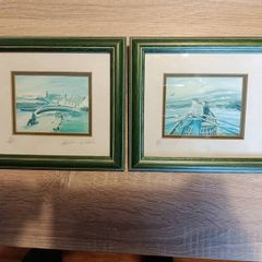 pair of original limited edition framed prints by Helen Walsh