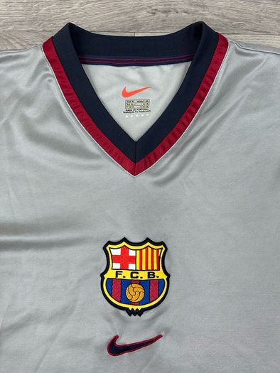 Genuine Vintage 1998 Barcelona Away Jersey Shirt Mens XL Silver