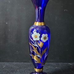 BOHEMIA Crystalex Cobalt Blue Vase