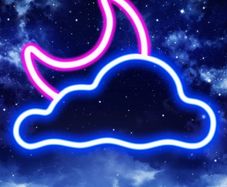 Cloud and Moon Led Neon Light USB/Battery Powered 10.6 inch x 7.8 inch