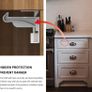 Child Safety Cupboard Locks, Child Safety Locks, Cupboard Locks for Children with Super Strong Adhesive, Innovative Design of Hidden Spring, No Drilling or Magnet or Tools Needed, 10 Pack Image 3