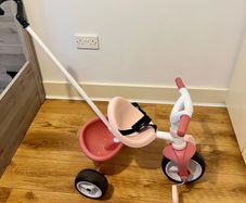 SMOBY Pink Tricycle with Parent Handle