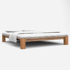 Bed Frame Solid Oak Wood 140X200 cm