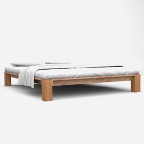 Bed Frame Solid Oak Wood 140X200 cm