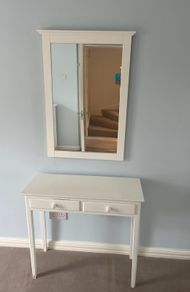 Console table and mirror