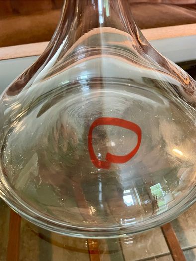 Vintage Full Bodied Red Wine Glass Decanter Original Stopper