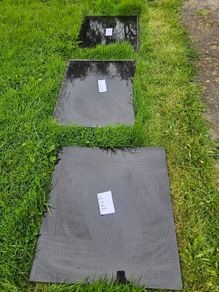 Black Granite Fire Hearth x3