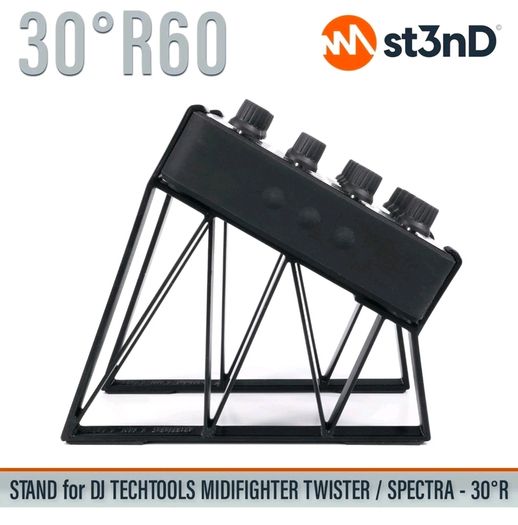 STAND for DJ TechTools Midi Fighter Twister / Spectra - 30 degrees Raised (by 60mm)