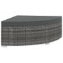 6 Piece Garden Lounge Set with Cushions Poly Rattan Grey Image 7