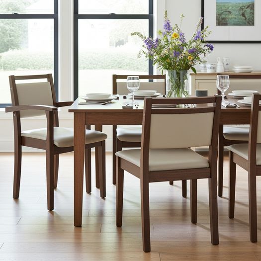 VITO Stackable Wooden Armchair  Upholstered Comfort