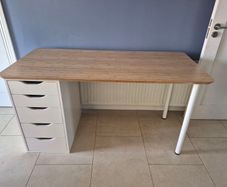 Desk with Drawer Unit Wood Effect Top