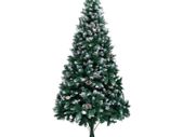 Artificial Christmas Tree with Pine Cones and White Snow 240 cm