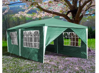 3 x 6 m Gazebo  Party Tent  Garden Gazebo with 6 Side Panels for Wedding Party, Garden Camping