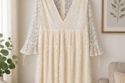 dress Bnwt cream lace mini dress grace &amp; mila size small 10