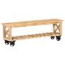 TV Cabinet 130x30x42 cm Rough Mango Wood Image 9